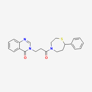 3-(3-oxo-3-(7-phenyl-1,4-thiazepan-4-yl)propyl)quinazolin-4(3H)-one - 1797562-03-8
