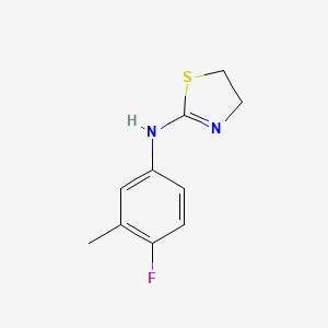 (2Z)-N-(4-fluoro-3-methylphenyl)-1,3-thiazolidin-2-imine - 866153-25-5