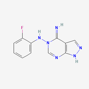 N5-(2-fluorophenyl)-5H-pyrazolo[3,4-d]pyrimidine-4,5-diamine - 338403-49-9