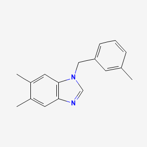 5,6-dimethyl-1-[(3-methylphenyl)methyl]-1H-1,3-benzodiazole - 141472-93-7