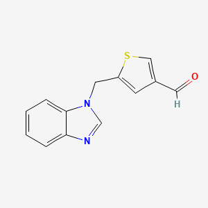 5-((1H-benzo[d]imidazol-1-yl)methyl)thiophene-3-carbaldehyde - 890094-05-0