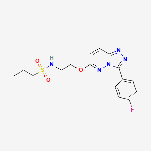 N-(2-((3-(4-fluorophenyl)-[1,2,4]triazolo[4,3-b]pyridazin-6-yl)oxy)ethyl)propane-1-sulfonamide - 1021051-26-2