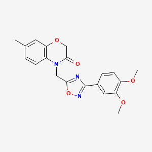 4-{[3-(3,4-dimethoxyphenyl)-1,2,4-oxadiazol-5-yl]methyl}-7-methyl-3,4-dihydro-2H-1,4-benzoxazin-3-one - 1105213-61-3