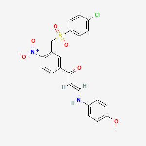 1-(3-(((4-Chlorophenyl)sulfonyl)methyl)-4-nitrophenyl)-3-(4-methoxyanilino)-2-propen-1-one - 338968-32-4