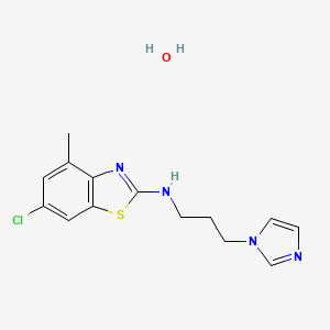 6-chloro-N-[3-(1H-imidazol-1-yl)propyl]-4-methyl-1,3-benzothiazol-2-amine hydrate - 2380032-65-3