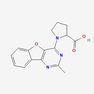 1-(2-Methylbenzofuro[3,2-d]pyrimidin-4-yl)pyrrolidine-2-carboxylic acid - 1008673-77-5