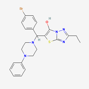 5-((4-Bromophenyl)(4-phenylpiperazin-1-yl)methyl)-2-ethylthiazolo[3,2-b][1,2,4]triazol-6-ol - 898366-49-9