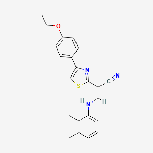 (Z)-3-((2,3-dimethylphenyl)amino)-2-(4-(4-ethoxyphenyl)thiazol-2-yl)acrylonitrile - 372506-62-2