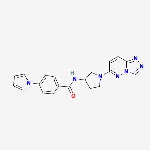 4-(1H-pyrrol-1-yl)-N-(1-{[1,2,4]triazolo[4,3-b]pyridazin-6-yl}pyrrolidin-3-yl)benzamide - 2097899-74-4
