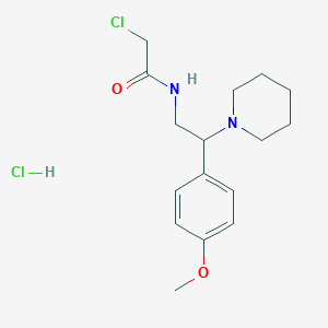 2-chloro-N-[2-(4-methoxyphenyl)-2-(piperidin-1-yl)ethyl]acetamide hydrochloride - 1049790-47-7