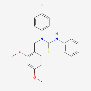3-[(2,4-dimethoxyphenyl)methyl]-3-(4-iodophenyl)-1-phenylthiourea - 306730-63-2