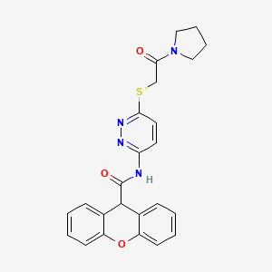 N-(6-((2-oxo-2-(pyrrolidin-1-yl)ethyl)thio)pyridazin-3-yl)-9H-xanthene-9-carboxamide - 1021253-31-5