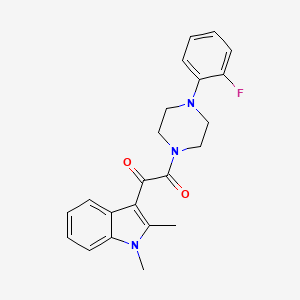 1-(1,2-Dimethylindol-3-yl)-2-[4-(2-fluorophenyl)piperazin-1-yl]ethane-1,2-dione - 862814-18-4