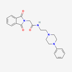 2-(1,3-dioxoisoindolin-2-yl)-N-(2-(4-phenylpiperazin-1-yl)ethyl)acetamide - 1049437-78-6