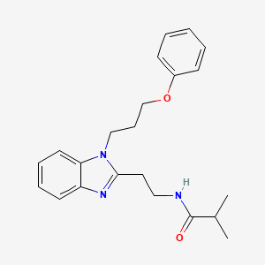 2-methyl-N-{2-[1-(3-phenoxypropyl)-1H-1,3-benzodiazol-2-yl]ethyl}propanamide - 861428-77-5