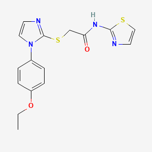 2-((1-(4-ethoxyphenyl)-1H-imidazol-2-yl)thio)-N-(thiazol-2-yl)acetamide - 688336-46-1