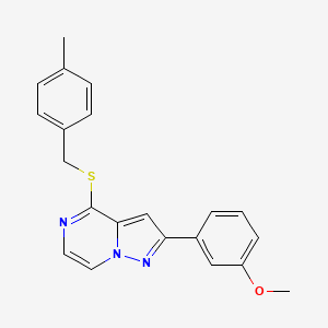 2-(3-METHOXYPHENYL)-4-{[(4-METHYLPHENYL)METHYL]SULFANYL}PYRAZOLO[1,5-A]PYRAZINE - 1207026-43-4