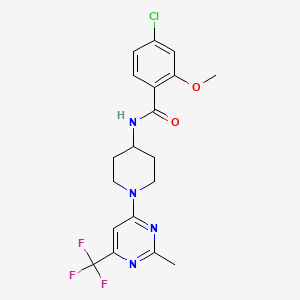 4-chloro-2-methoxy-N-{1-[2-methyl-6-(trifluoromethyl)pyrimidin-4-yl]piperidin-4-yl}benzamide - 1775492-05-1