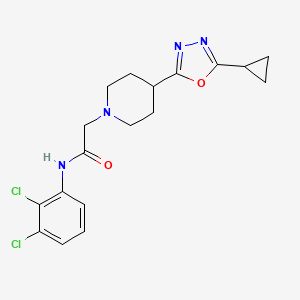 2-[4-(5-cyclopropyl-1,3,4-oxadiazol-2-yl)piperidin-1-yl]-N-(2,3-dichlorophenyl)acetamide - 1257550-04-1