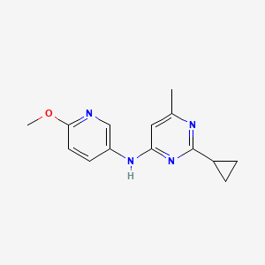 2-cyclopropyl-N-(6-methoxypyridin-3-yl)-6-methylpyrimidin-4-amine - 2176069-02-4