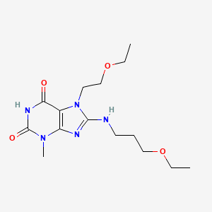 7-(2-Ethoxyethyl)-8-(3-ethoxypropylamino)-3-methylpurine-2,6-dione - 674364-81-9