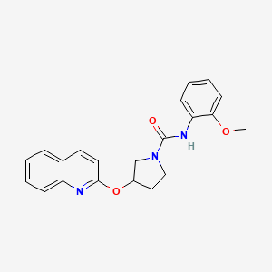 N-(2-methoxyphenyl)-3-(quinolin-2-yloxy)pyrrolidine-1-carboxamide - 2034248-66-1