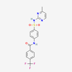 N-{4-[(4-methylpyrimidin-2-yl)sulfamoyl]phenyl}-4-(trifluoromethyl)benzamide - 667887-29-8