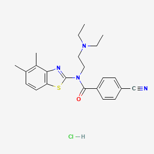 4-cyano-N-(2-(diethylamino)ethyl)-N-(4,5-dimethylbenzo[d]thiazol-2-yl)benzamide hydrochloride - 1215809-69-0