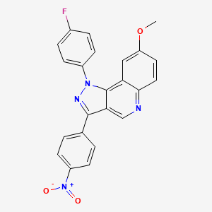 1-(4-fluorophenyl)-8-methoxy-3-(4-nitrophenyl)-1H-pyrazolo[4,3-c]quinoline - 901044-90-4