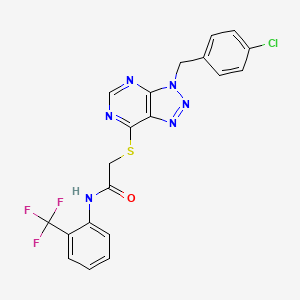 2-((3-(4-chlorobenzyl)-3H-[1,2,3]triazolo[4,5-d]pyrimidin-7-yl)thio)-N-(2-(trifluoromethyl)phenyl)acetamide - 896678-32-3