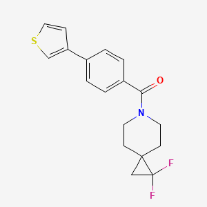 1,1-Difluoro-6-[4-(thiophen-3-yl)benzoyl]-6-azaspiro[2.5]octane - 2097915-76-7