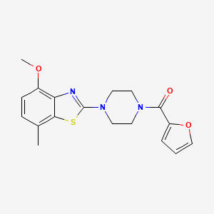 2-[4-(furan-2-carbonyl)piperazin-1-yl]-4-methoxy-7-methyl-1,3-benzothiazole - 897487-07-9