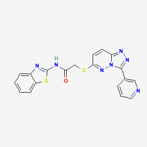 N-(1,3-benzothiazol-2-yl)-2-{[3-(pyridin-3-yl)-[1,2,4]triazolo[4,3-b]pyridazin-6-yl]sulfanyl}acetamide - 868969-01-1