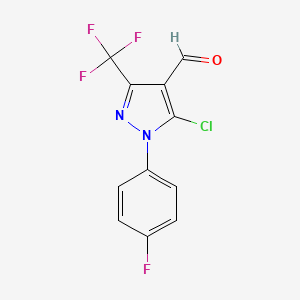 5-Chloro-1-(4-fluorophenyl)-3-(trifluoromethyl)-1H-pyrazole-4-carbaldehyde - 1152960-75-2