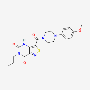 3-[4-(4-methoxyphenyl)piperazine-1-carbonyl]-6-propyl-4H,5H,6H,7H-[1,2]thiazolo[4,3-d]pyrimidine-5,7-dione - 1251556-59-8