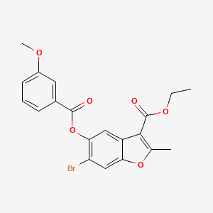ETHYL 6-BROMO-5-(3-METHOXYBENZOYLOXY)-2-METHYL-1-BENZOFURAN-3-CARBOXYLATE - 385395-01-7