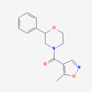 (5-Methylisoxazol-4-yl)(2-phenylmorpholino)methanone - 1448075-10-2