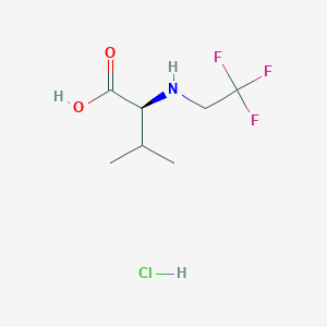 (2S)-3-methyl-2-[(2,2,2-trifluoroethyl)amino]butanoic acid hydrochloride - 1955474-01-7