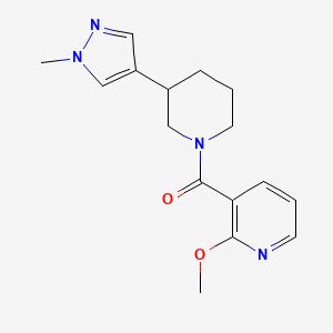 2-methoxy-3-[3-(1-methyl-1H-pyrazol-4-yl)piperidine-1-carbonyl]pyridine - 2320223-67-2