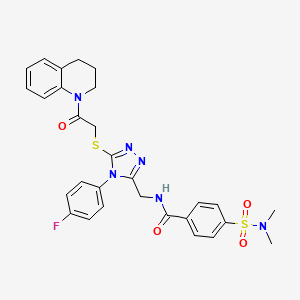 N-((5-((2-(3,4-dihydroquinolin-1(2H)-yl)-2-oxoethyl)thio)-4-(4-fluorophenyl)-4H-1,2,4-triazol-3-yl)methyl)-4-(N,N-dimethylsulfamoyl)benzamide - 310427-31-7