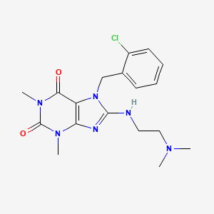 7-(2-chlorobenzyl)-8-{[2-(dimethylamino)ethyl]amino}-1,3-dimethyl-3,7-dihydro-1H-purine-2,6-dione - 359902-78-6