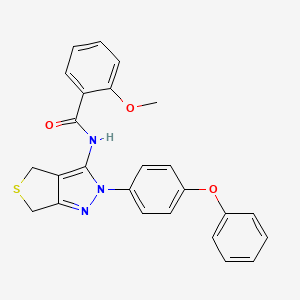 2-methoxy-N-[2-(4-phenoxyphenyl)-2H,4H,6H-thieno[3,4-c]pyrazol-3-yl]benzamide - 361172-01-2