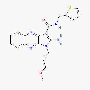 2-amino-1-(3-methoxypropyl)-N-(thiophen-2-ylmethyl)-1H-pyrrolo[2,3-b]quinoxaline-3-carboxamide - 843629-47-0