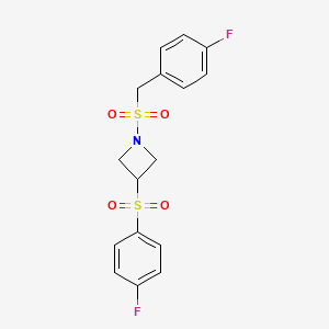 1-((4-Fluorobenzyl)sulfonyl)-3-((4-fluorophenyl)sulfonyl)azetidine - 1706336-33-5
