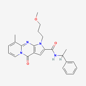 1-(3-methoxypropyl)-9-methyl-4-oxo-N-(1-phenylethyl)-1,4-dihydropyrido[1,2-a]pyrrolo[2,3-d]pyrimidine-2-carboxamide - 902043-58-7