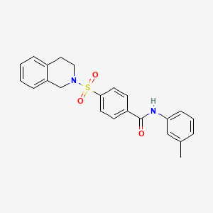 4-((3,4-dihydroisoquinolin-2(1H)-yl)sulfonyl)-N-(m-tolyl)benzamide - 476326-20-2