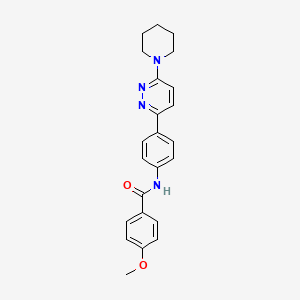 4-methoxy-N-(4-(6-(piperidin-1-yl)pyridazin-3-yl)phenyl)benzamide - 899954-00-8