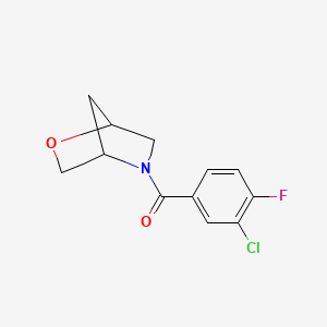2-Oxa-5-azabicyclo[2.2.1]heptan-5-yl(3-chloro-4-fluorophenyl)methanone - 2034289-61-5