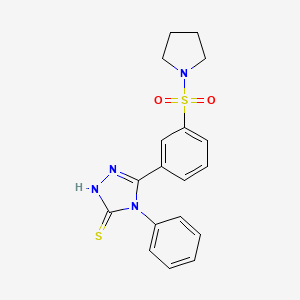 4-phenyl-5-[3-(pyrrolidine-1-sulfonyl)phenyl]-4H-1,2,4-triazole-3-thiol - 380431-17-4