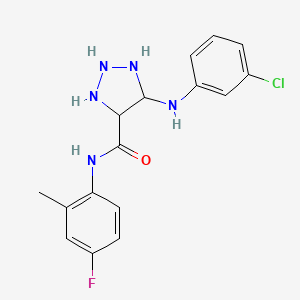 5-(3-chloroanilino)-N-(4-fluoro-2-methylphenyl)triazolidine-4-carboxamide - 1207047-54-8